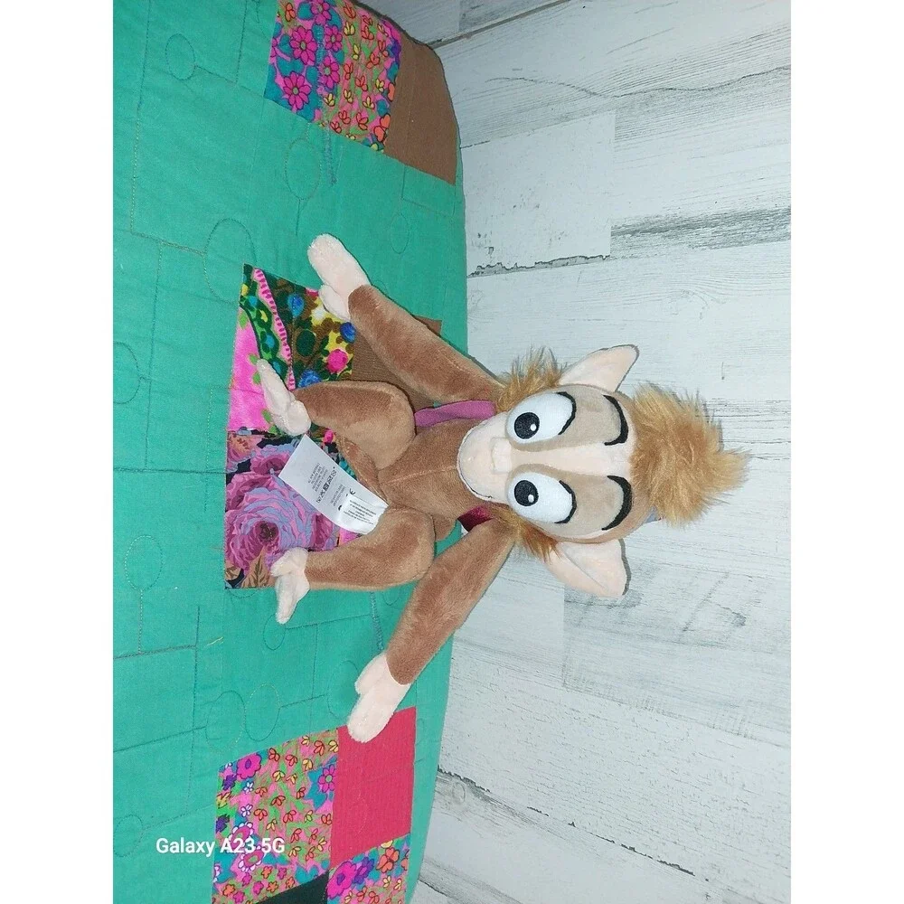 Disney Store Aladdin Abu Monkey 11” Plush! Hands Fasten Together Exclusive